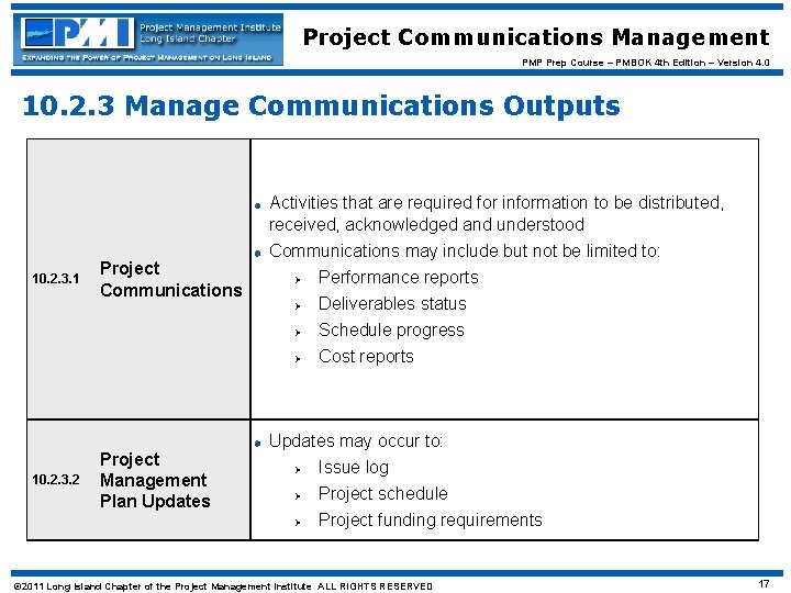 Project Communications Management PMP Prep Course – PMBOK 4 th Edition – Version 4.