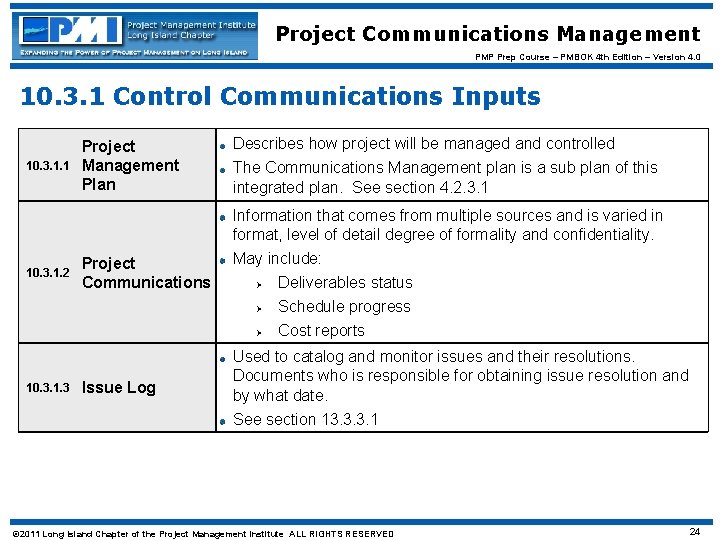 Project Communications Management PMP Prep Course – PMBOK 4 th Edition – Version 4.