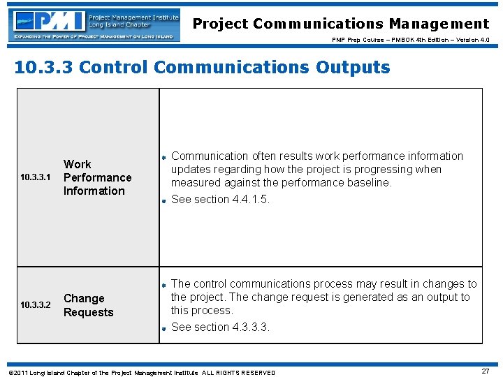 Project Communications Management PMP Prep Course – PMBOK 4 th Edition – Version 4.