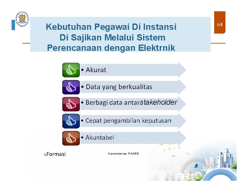 Kebutuhan Pegawai Di Instansi Di Sajikan Melalui Sistem Perencanaan dengan Elektrnik • Akurat •