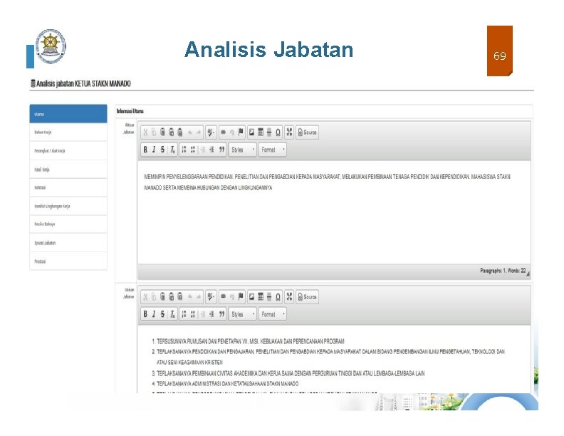 Analisis Jabatan 69 