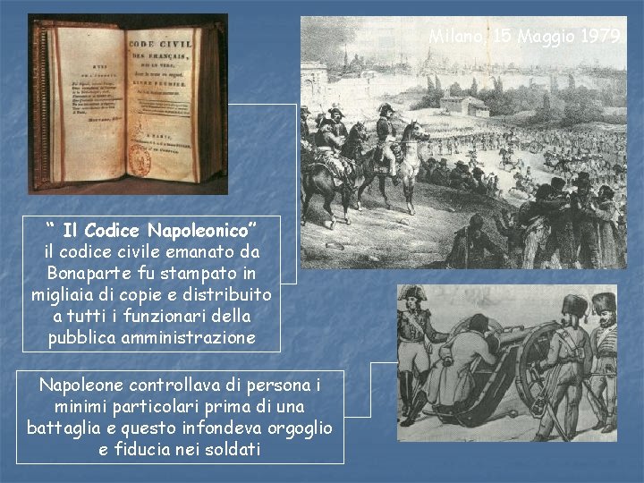 Milano, 15 Maggio 1979 “ Il Codice Napoleonico” il codice civile emanato da Bonaparte