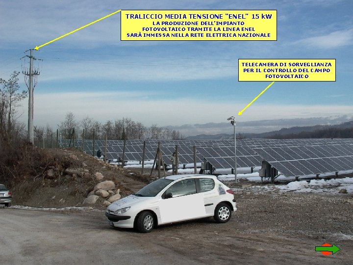 TRALICCIO MEDIA TENSIONE “ENEL” 15 k. W LA PRODUZIONE DELL’IMPIANTO FOTOVOLTAICO TRAMITE LA LINEA