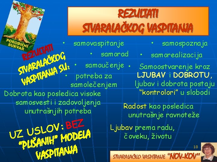 REZULTATI STVARALAČKOG VASPITANJA • TI A T L REZU ČKOG A L A :