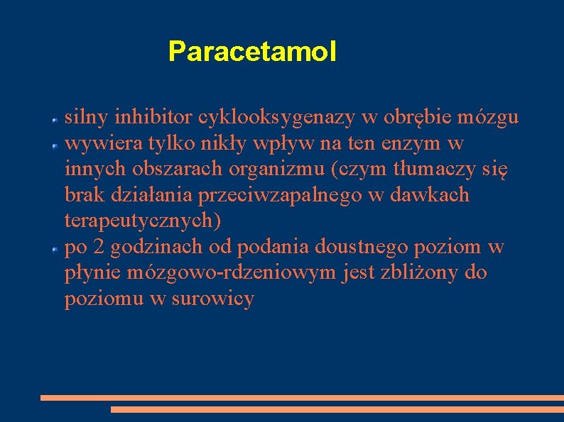 Paracetamol silny inhibitor cyklooksygenazy w obrębie mózgu wywiera tylko nikły wpływ na ten enzym