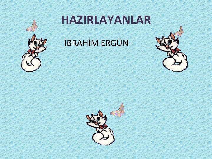 HAZIRLAYANLAR İBRAHİM ERGÜN HAZIRLAYANLAR İBRAHİM ERGÜN