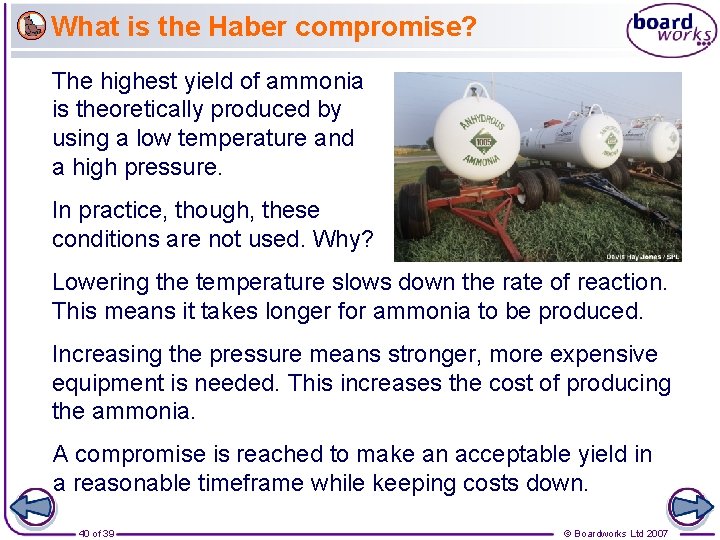 What is the Haber compromise? The highest yield of ammonia is theoretically produced by