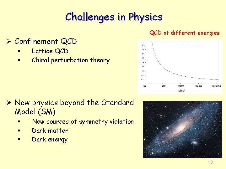 Challenges in Physics Ø Confinement QCD § § QCD at different energies Lattice QCD