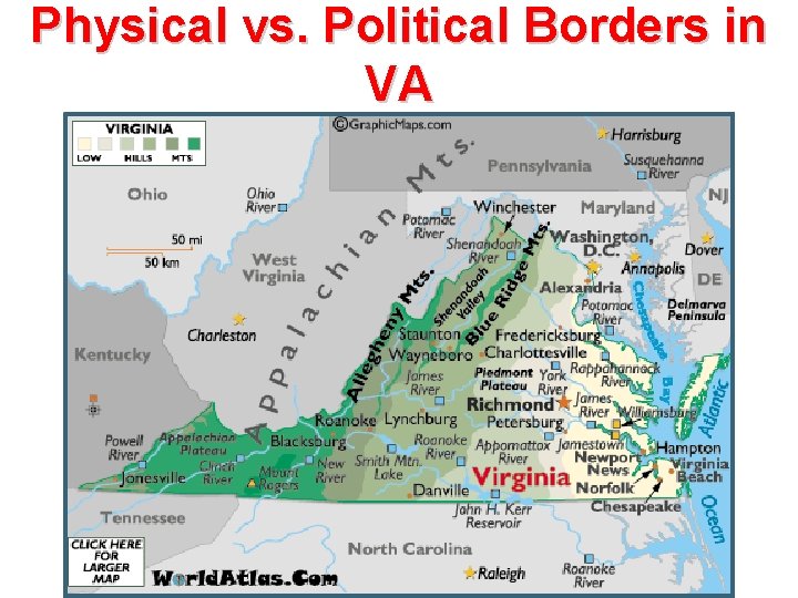 Physical vs. Political Borders in VA 