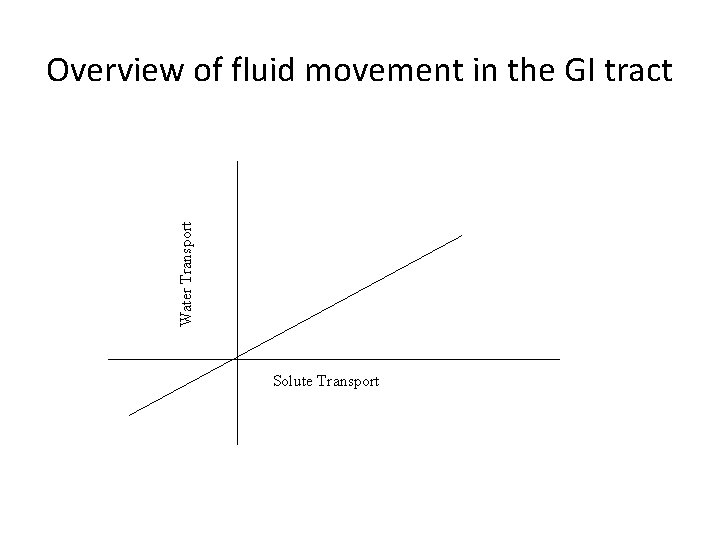 Water Transport Overview of fluid movement in the GI tract Solute Transport 