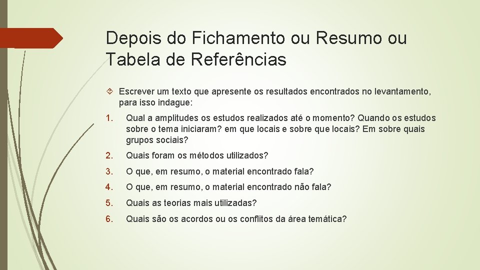 Depois do Fichamento ou Resumo ou Tabela de Referências Escrever um texto que apresente Depois do Fichamento ou Resumo ou Tabela de Referências Escrever um texto que apresente