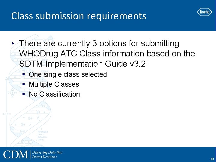Class submission requirements • There are currently 3 options for submitting WHODrug ATC Class