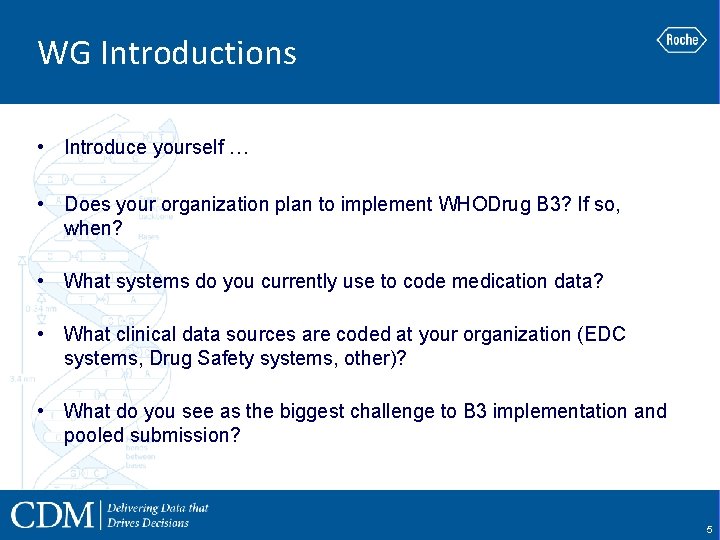 WG Introductions • Introduce yourself … • Does your organization plan to implement WHODrug