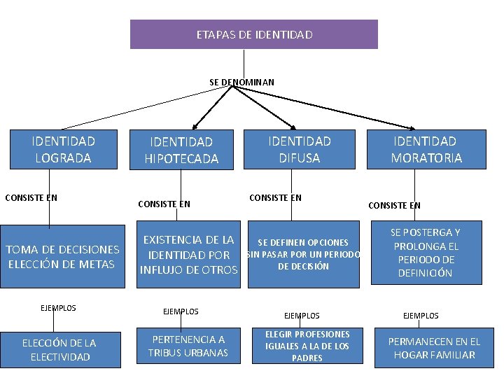 Identidad Difusa Hipotecada Moratoria Y Lograda