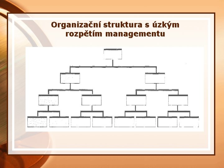 Organizační struktura s úzkým rozpětím managementu 