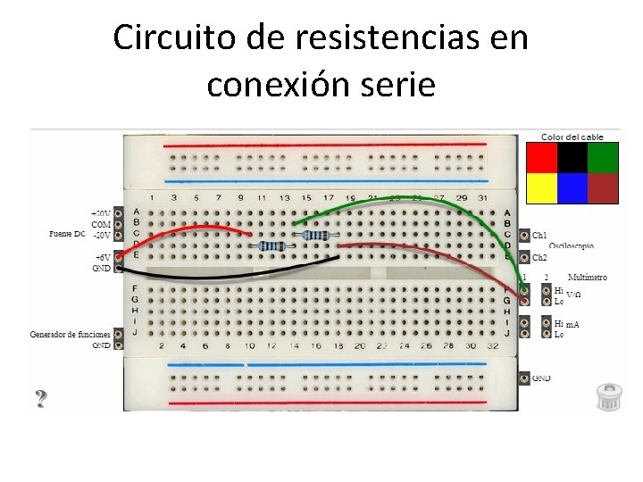 Circuito de resistencias en conexión serie 
