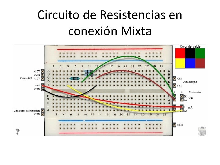 Circuito de Resistencias en conexión Mixta 