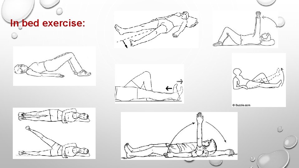 In bed exercise: 