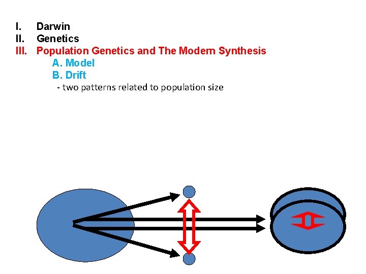 I. Darwin II. Genetics III. Population Genetics and The Modern Synthesis A. Model B.