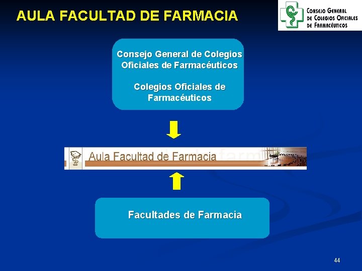 AULA FACULTAD DE FARMACIA Consejo General de Colegios Oficiales de Farmacéuticos Facultades de Farmacia