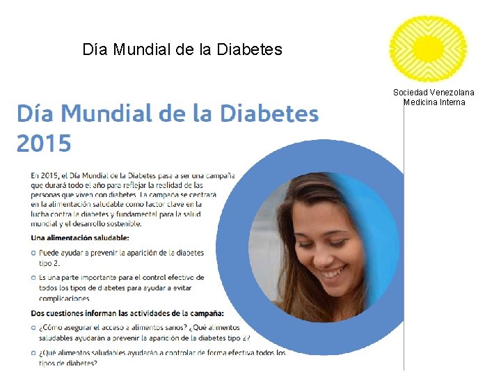 Día Mundial de la Diabetes Sociedad Venezolana Medicina Interna 