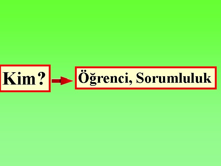 Kim? Öğrenci, Sorumluluk 
