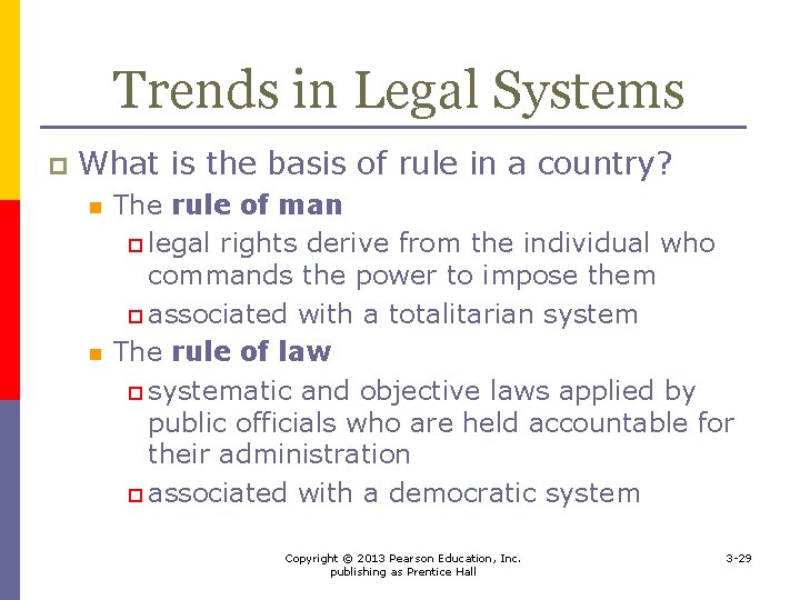Trends in Legal Systems p What is the basis of rule in a country?