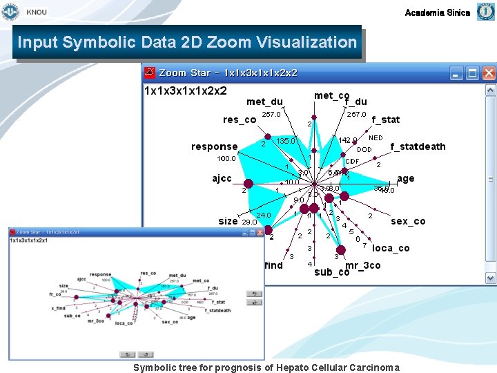 Academia Sinica Input Symbolic Data 2 D Zoom Visualization Symbolic tree for prognosis of