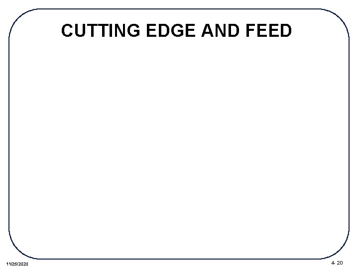 CUTTING EDGE AND FEED 11/25/2020 4 - 20 