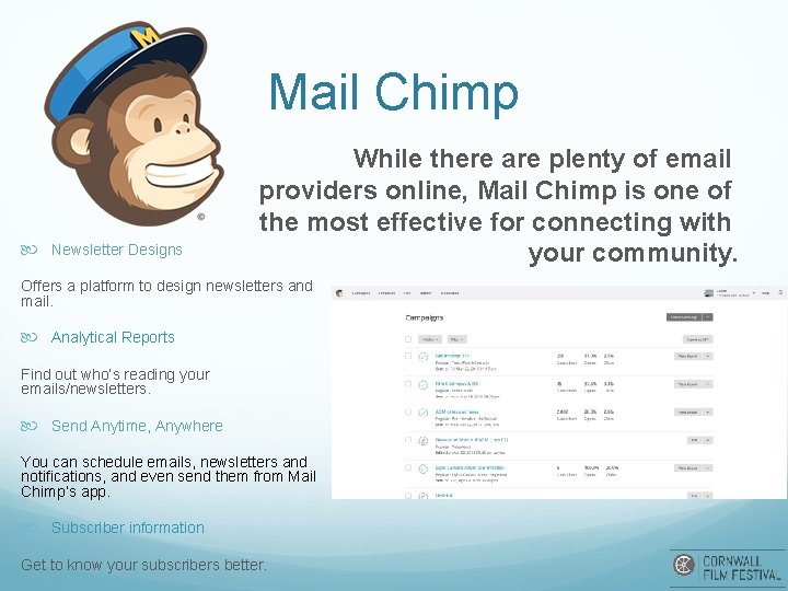 Mail Chimp Newsletter Designs While there are plenty of email providers online, Mail Chimp