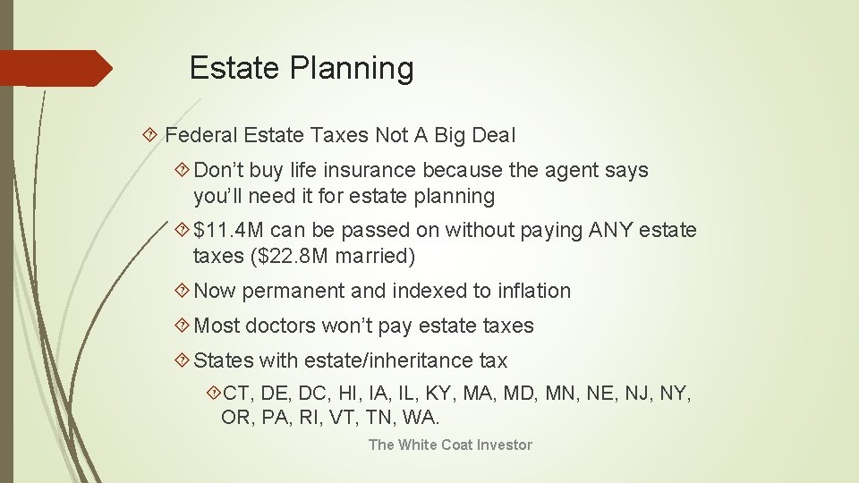 Estate Planning Federal Estate Taxes Not A Big Deal Don’t buy life insurance because