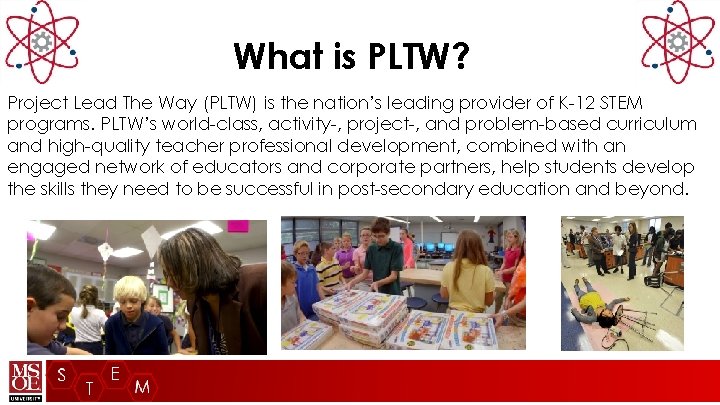 What is PLTW? Project Lead The Way (PLTW) is the nation’s leading provider of