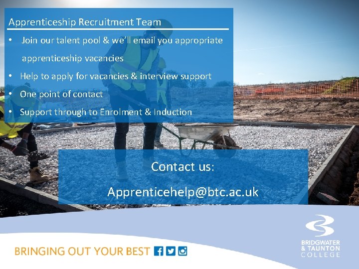 Apprenticeship Recruitment Team • Join our talent pool & we’ll email you appropriate apprenticeship