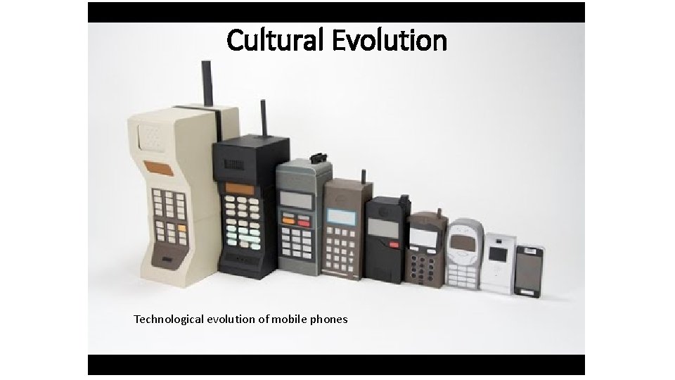 Cultural Evolution Technological evolution of mobile phones Cultural Evolution Technological evolution of mobile phones