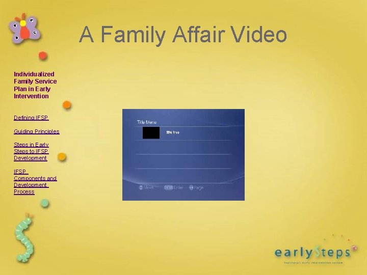 A Family Affair Video Individualized Family Service Plan in Early Intervention Defining IFSP Guiding
