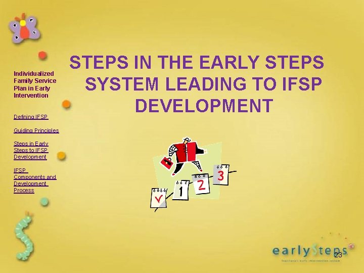 Individualized Family Service Plan in Early Intervention Defining IFSP STEPS IN THE EARLY STEPS