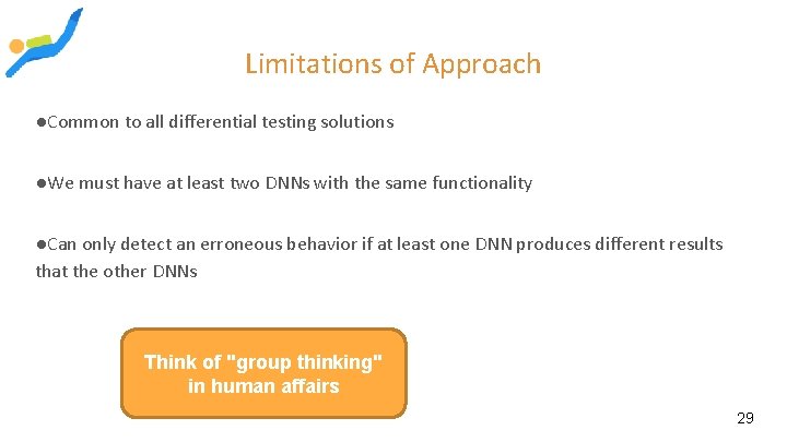 Limitations of Approach ●Common to all differential testing solutions ●We must have at least