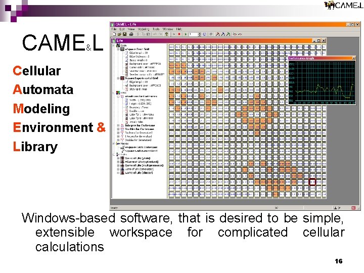 CAME L & Cellular Automata Modeling Environment & Library Windows-based software, that is desired CAME L & Cellular Automata Modeling Environment & Library Windows-based software, that is desired