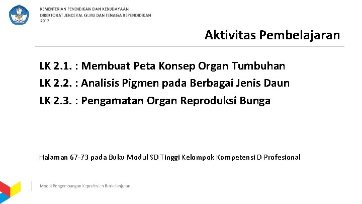 Aktivitas Pembelajaran LK 2. 1. : Membuat Peta Konsep Organ Tumbuhan LK 2. 2.