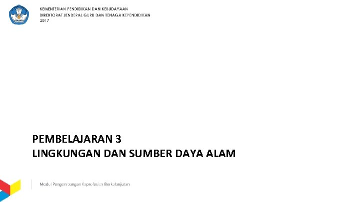 PEMBELAJARAN 3 LINGKUNGAN DAN SUMBER DAYA ALAM 