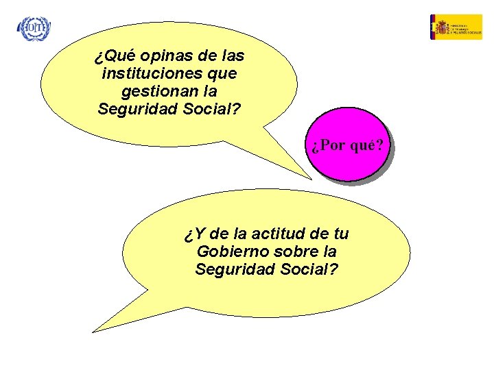 ¿Qué opinas de las instituciones que gestionan la Seguridad Social? ¿Por qué? ¿Y de