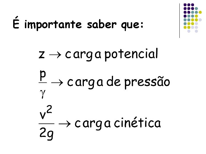 É importante saber que: 