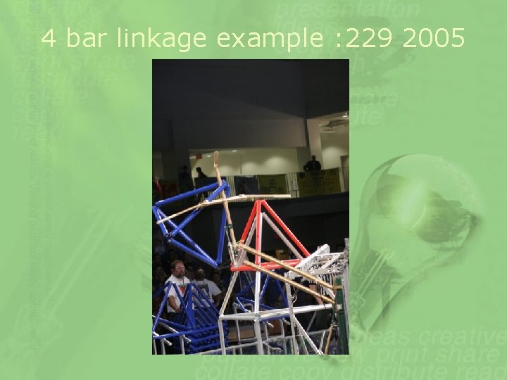 4 bar linkage example : 229 2005 