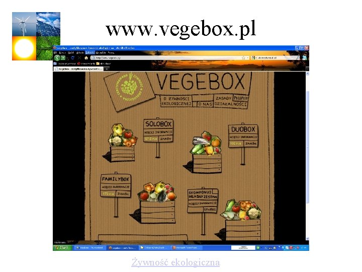 www. vegebox. pl Żywność ekologiczna 