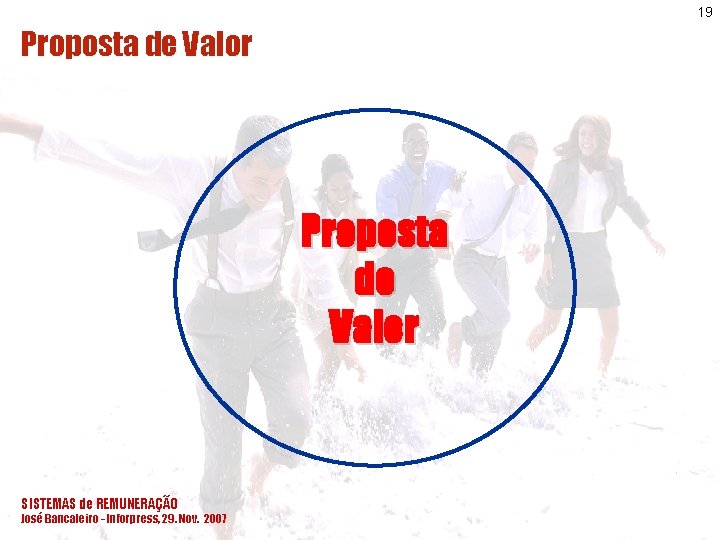 19 Proposta de Valor SISTEMAS de REMUNERAÇÃO José Bancaleiro - Inforpress, 29. Nov. 2007