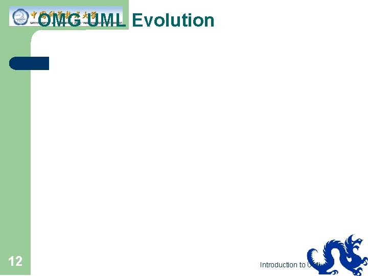OMG UML Evolution 12 Introduction to UML 