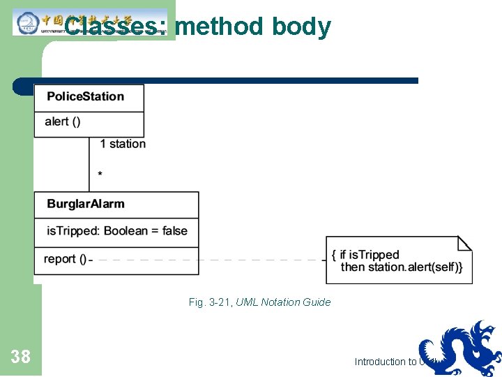 Classes: method body Fig. 3 -21, UML Notation Guide 38 Introduction to UML 