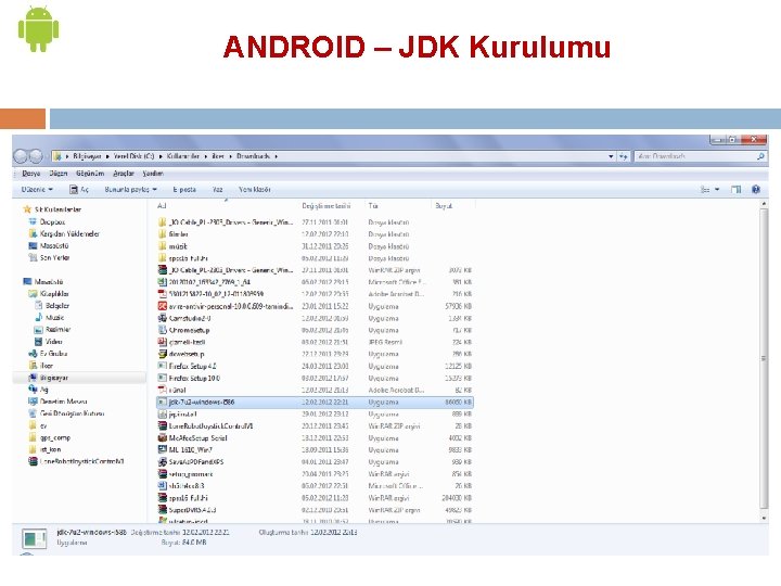 ANDROID – JDK Kurulumu 