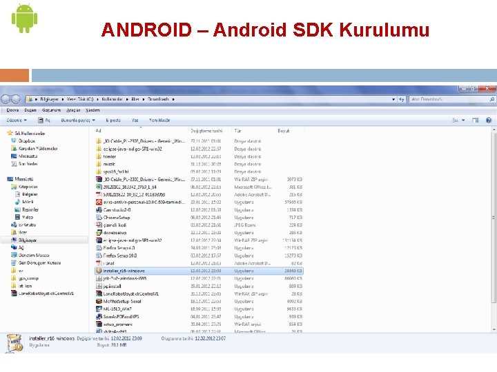 ANDROID – Android SDK Kurulumu 