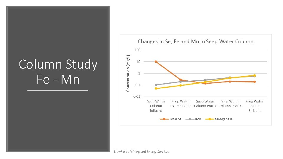 Column Study Fe - Mn New. Fields Mining and Energy Services 